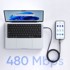 MCDODO Kabel USB-C na USB-C, 1 m, 5 A, 100 W, LED, crni