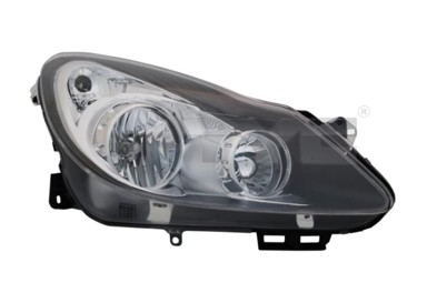 TYC Far OPEL CORSA D desni 06-11 H7/H1 tamni 20-1195-15-2