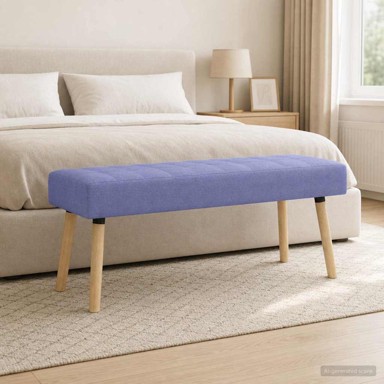 Klupa s utorima 110 x 40 x 46 cm, traper plava, tkanina