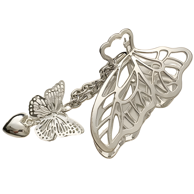 Kopča za kosu Butterfly, srebrna