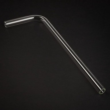 ALPHACOOL Cijev 90° HardTube, 16/11mm, borosilikatno staklo, 10/30cm, prozirno