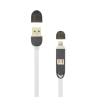 SBOX USB kabel A – MicroUSB + 8-pin iPhone 1 m bijeli