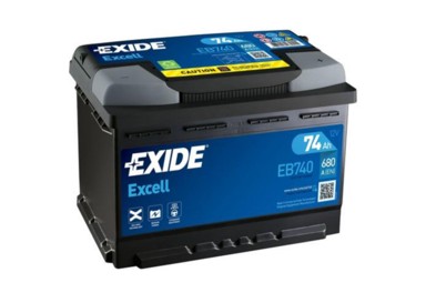 EXIDE Akumulator 74Ah D+ EB740 27,8x17,5x19,0 (680A)