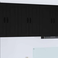 Zidni kuhinjski ormarić 30 x 31 x 80 cm, crni, konstruirano drvo