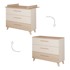 ROBA Krem/u prirodnoj boji dječja komoda u dekoru hrasta s promjenjivim stolom 110x98x75 cm Sidney 