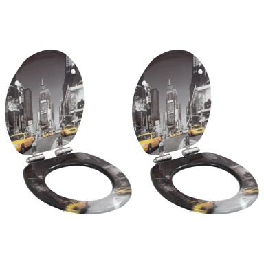MDF Toaletna daska s mekim zatvaranjem 2 kom uzorak New Yorka