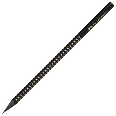 FABER-CASTELL Grafitna olovka B Sparkle Midnight 118278, crno/zlatna