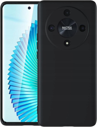 FOLUU Maska za Honor Magic6 Lite, otporna na udarce silikonska maska, crna