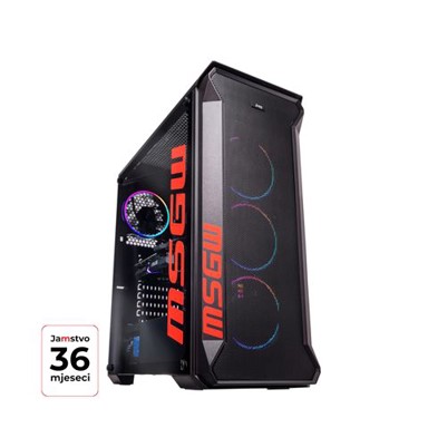 MSGW Stolno računalo Gamer a375 / AMD Ryzen 5 5600X, 16 GB RAM, 1 TB SSD, NVIDIA GeForce RTX 4060 Ti, FreeDOS