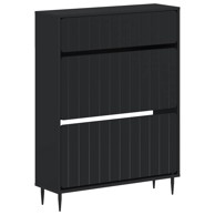 ZWOLLE Ormar za cipele 78 x 24 x 103 cm od konstruiranog drva, crni