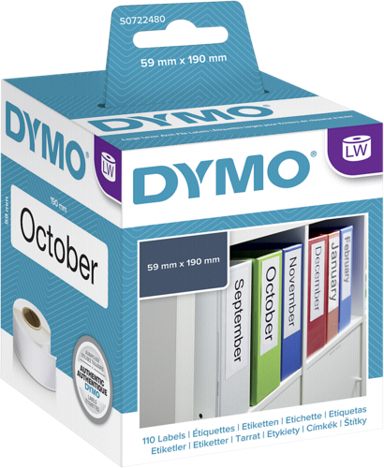 DYMO Etikete za registratore 99019 190x59 mm 110 kom