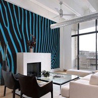 Foto tapeta Zebra pattern (turquoise) 250x193