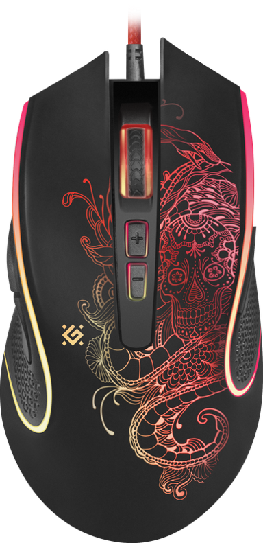 DEFENDER Miš Venom GM-640L, žični, 3200 DPI, 8 tipki, gaming, crni