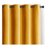RESTILO Žuta zavjesa za djelomično zamračenje od samta 140x245 cm Eyelets