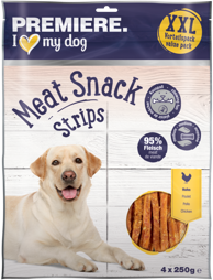 PREMIERE Poslastica za pse Meat Snack Strips, piletina, 4x250 g