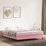 Box Spring krevet bez madracem ružičasti 180x220 cm baršun