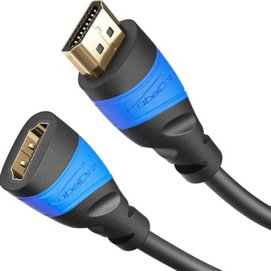 KABELDIREKT 4K HDMI produžetak 5 m - utikač na utičnicu, za PS5