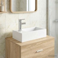 Umivaonik za kupaonicu, 45,5 x 25,5 x 13 cm, metal, krom