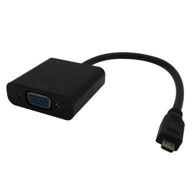 MICROCONNECT Adapter kabel Micro HDMI na VGA 0,25 m, crni