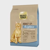 SELECT GOLD Suha hrana za mačke Cat Acceptance Adult perad s jetrom 2,5 kg