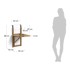 KAVE HOME Viseći balkonski stol 40x42 cm Amarilis