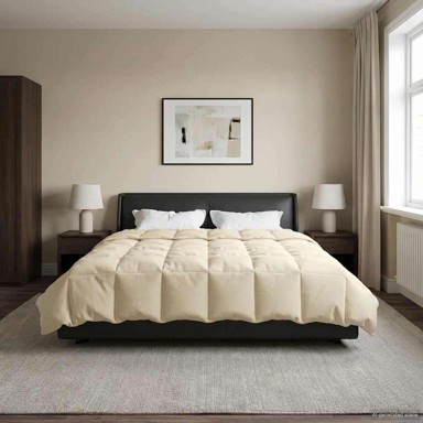 Zimska pokrivača, Šonerisan, 240 x 220 cm, mikrovlakna, krema