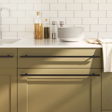 Ručke za ormarić 20 kom crne 480 mm od nehrđajućeg čelika