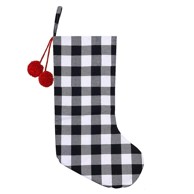Božićna čizmica, 43 cm, crno-bijeli karo uzorak