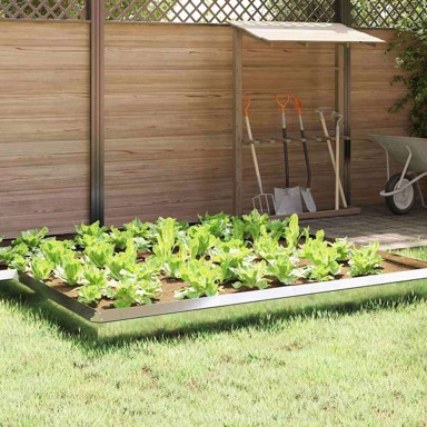 Ograda protiv puževa, 16 kom, 50 x 3.5 x 25 cm, srebrna