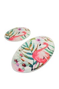 Kupaonski set tepiha Flamingo 50x60cm i 60x100cm, 2/1