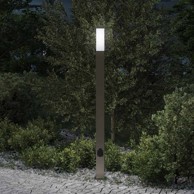 Stupić s utičnicom, 110 cm, IP44, nehrđajući čelik