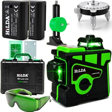 HILDA laserski nivelir 3D 360°, 12 linija, zeleni