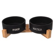 DOG FANTASY Set keramičkih posuda s postoljem za pse, Ø16 cm
