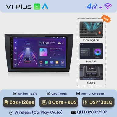 Autoradio uređaj, Android Auto za VW Golf 6 (2008–2016), 9 inch V1Plus, 6GB