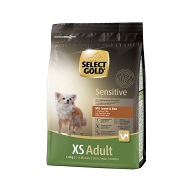 SELECT GOLD Suha hrana za pse Sensitive Adult XS janjetina i riža 1 kg