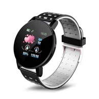 R2INVEST Pametni sat LCD silikonski Android i iOS 119 crno-bijeli