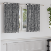 Gotove zavjese od baršuna 140x140 cm 2kom, sive