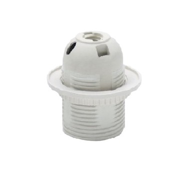 Luster grlo E27, bijelo, PVC, ubodno