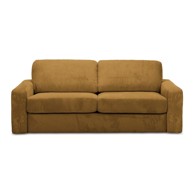 MAKAMII Senf žuta sklopiva sofa od samta 195 cm Nona, 195x100x80 cm