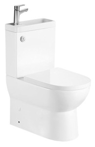 AQUALINE WC kombinacija JALTA HYGIE, s bideom, rimless, bijela, donji/stražnji odvod