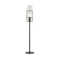 Stolna lampa Tubo, 65 cm, E14, crna/prozirna