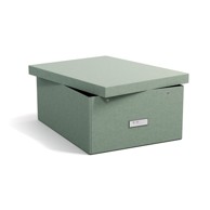 BIGSO Kartonska kutija za pohranu plavozelena s poklopcem 34,5x45x18,5 cm Katrin Canvas Paper Laminate 