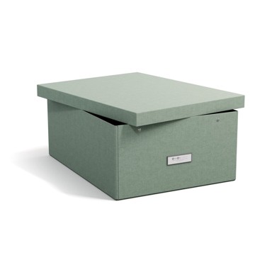 BIGSO Kartonska kutija za pohranu plavozelena s poklopcem 34,5x45x18,5 cm Katrin Canvas Paper Laminate 