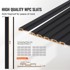 VEVOR Akustične zidne ploče 2450 x 166 x 9 mm crne