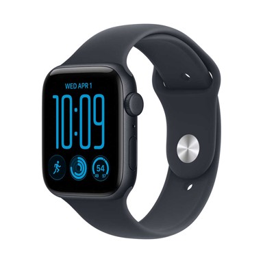 APPLE Pametni sat Watch SE3 v2, GPS, 44 mm, aluminijsko kućište Midnight, tamnoplavi sportski remen S/M