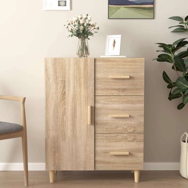 Komoda od konstruiranog drva, 69,5 x 34 x 90 cm, sonoma hrast