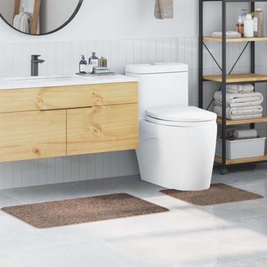 Set prostirki za kupaonicu, 2 komada, smeđa, 