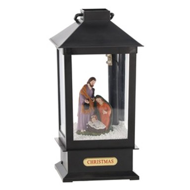 Sveta obitelj s LED osvjetljenjem, glazbom i snijegom