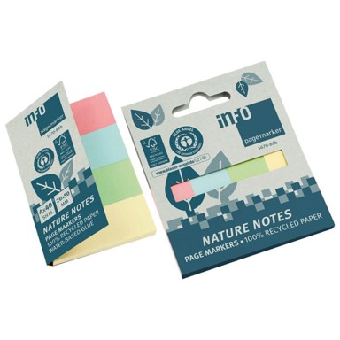 GLOBAL NOTES Zastavice 20x50 mm 4 boje papir Nature 40 listića 5670-88b