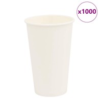 Papirnate šalice za kavu 1000 kom, 16 oz, 400 ml, bijele